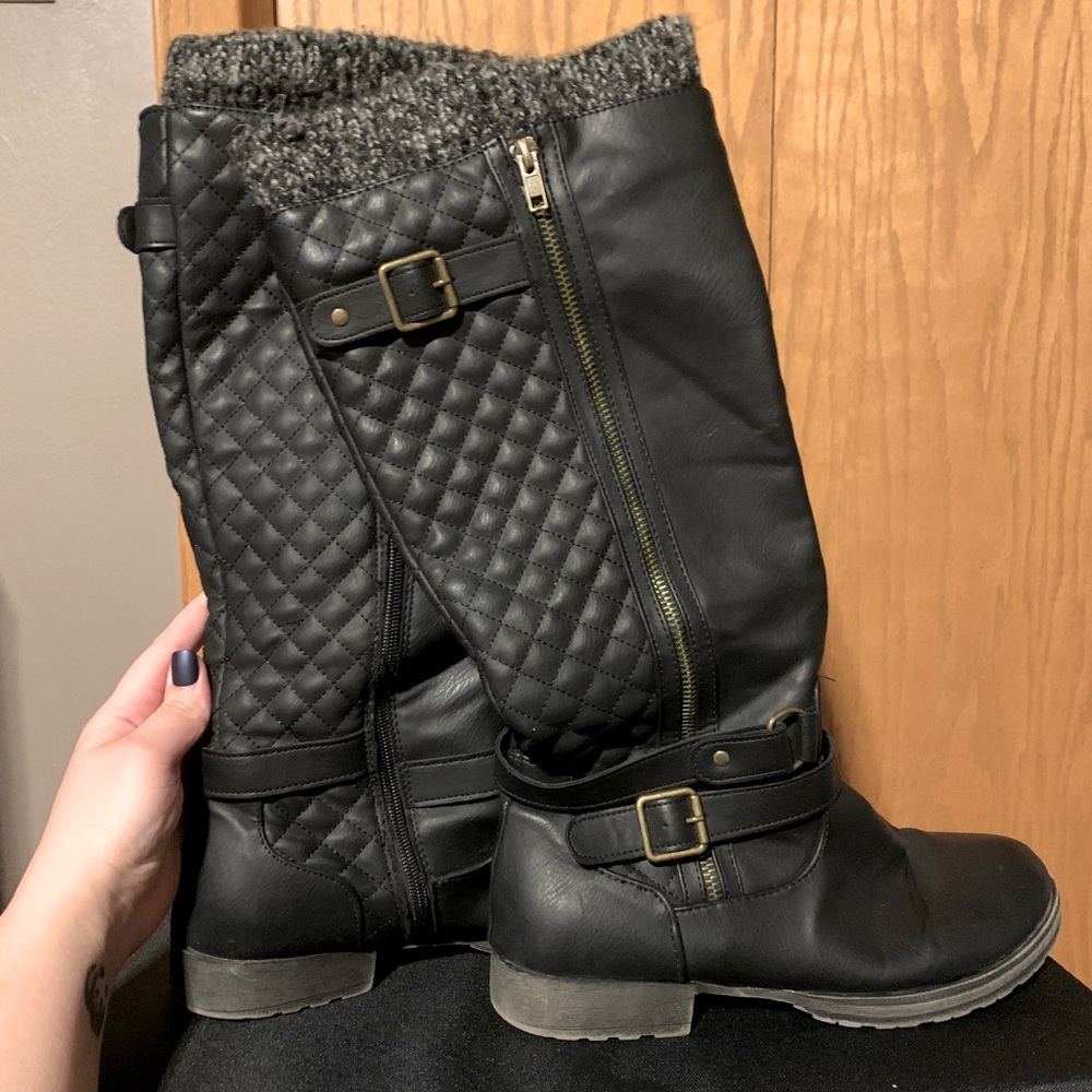 Black Leather Boots